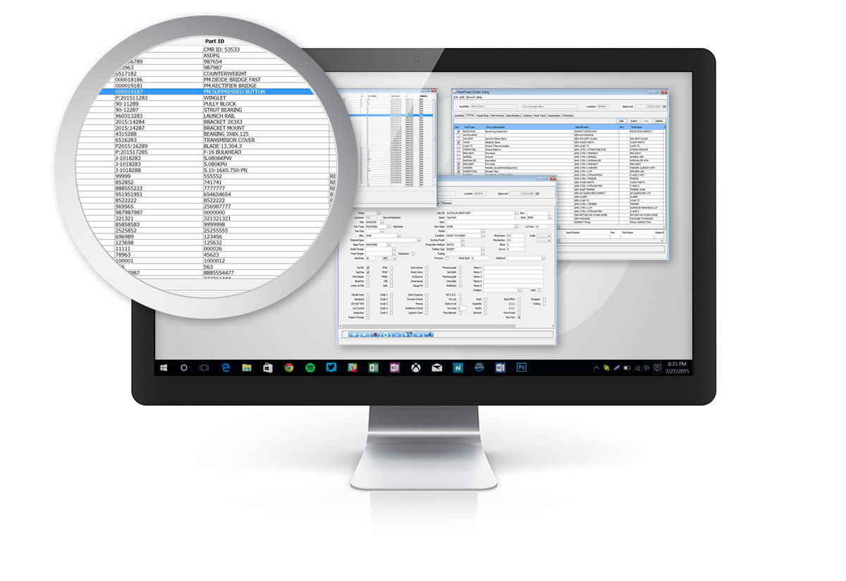 Simulated Workflo/ERP screen Workflo/ERP